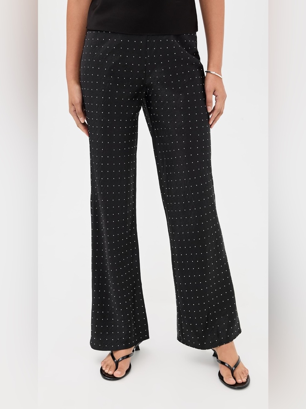 Reformation Gale Satin Mid Rise Bias Pants